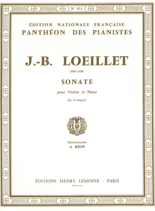 Sonate en Ré maj.