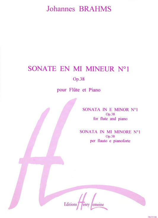 Sonate n°1 Op.38 en Mi min.