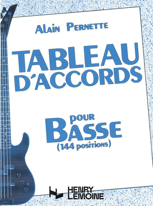 Tableau d'accords pour la basse - 144 positions